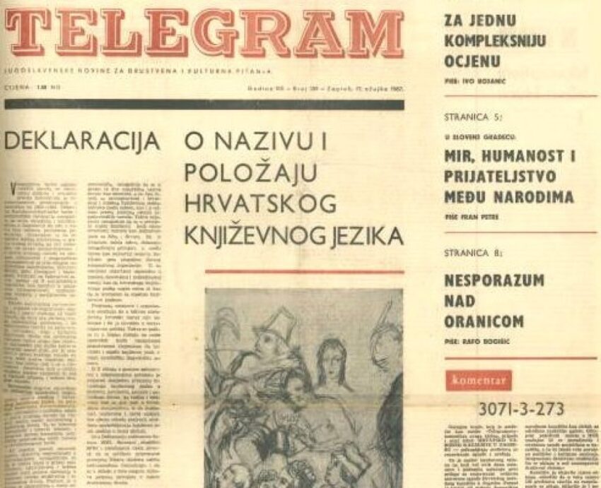 Zlatko Pinter: Borba za jezik i slobodu govora najbolje svjedoči o “ravnopravnosti” Hrvata u SFRJ