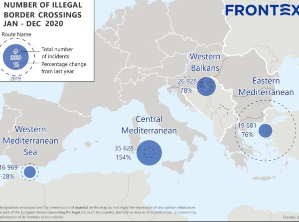Tijekom 2020. u Europu stiglo 124 000 imigranata, od toga 90 posto muškarci
