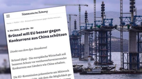 NEPOŠTENA KONKURENCIJA:   Europska unija priprema zakon protiv kineskih tvrtki, jedan od razloga je i Pelješki most