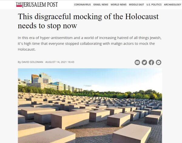 Jerusalem Post: Nemojte oteti holokaust