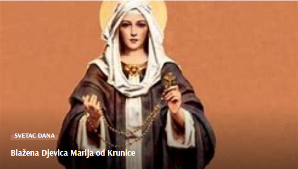 SVETAC DANA “Blažena Djevica Marija od Krunice”