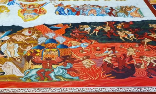 SKANDALOZNO: Na freski u pravoslavnoj crkvi oslikan kardinal Stepinac kako gori u paklu
