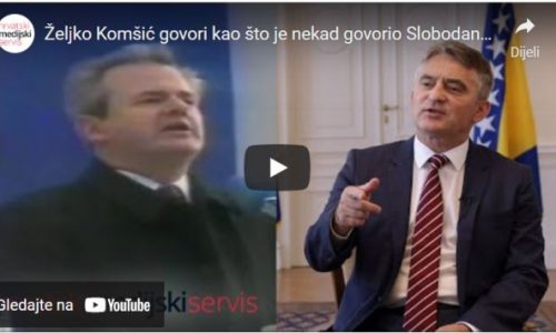 NEVJEROJATNA PODUDARNOST: Komšić govori kao što je nekada govorio krvnik Milošević