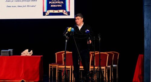 HRVATSKI PREDSJEDNIK MILANOVIĆ U KARLOVCU  : Ako treba, ravnopravnost Hrvata u BiH osigurat ćemo bezobrazno i drsko