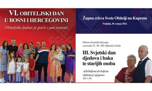 Izravni prijenosi mise s Kupresa na VI. Obiteljski dan u BiH u nedjelju, 30. srpnja