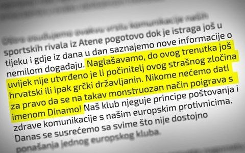 Dinamo žestoko odgovorio AEK-u: Apsurdno i opasno je ovo što radite