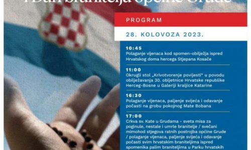 GRUDE I MOSTAR/Obilježavanje 30. obljetnice Hrvatske republike Herceg-Bosne i Dan branitelja