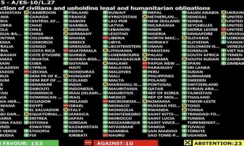 NEW YORK/Opća skupština UN-a izglasala rezoluciju o humanitarnom prekidu vatre u Gazi, BiH i RH glasali za