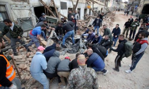 29. prosinca 2020. Petrinja – epicentar potresa kojeg je osjetilo oko 6 milijuna ljudi