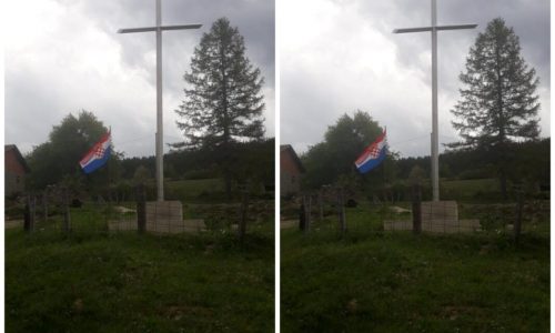 Za imama u Rostovu kod Novog Travnika križ i zastava Hrvata provokacija