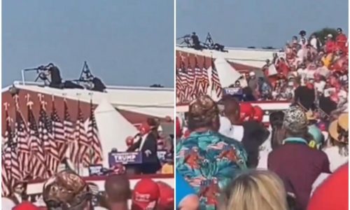 VIDEO Pogledajte snimku pucnjave na Trumpa iz drugog kuta: Snajperist Tajne službe odmah reagirao, publika bježi u panici