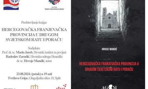 Predstavljanje knjige „Hercegovačka franjevačka provincija u Drugom svjetskom ratu i poraću“ autora dr. sc. Hrvoja Mandića