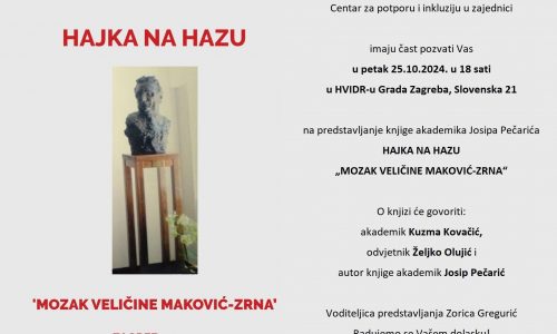 Predstavljanje knjige HAJKA NA HAZU / ‘MOZAK VELIČINE MAKOVIĆ-ZRNA’ akademika Josipa Pečarića